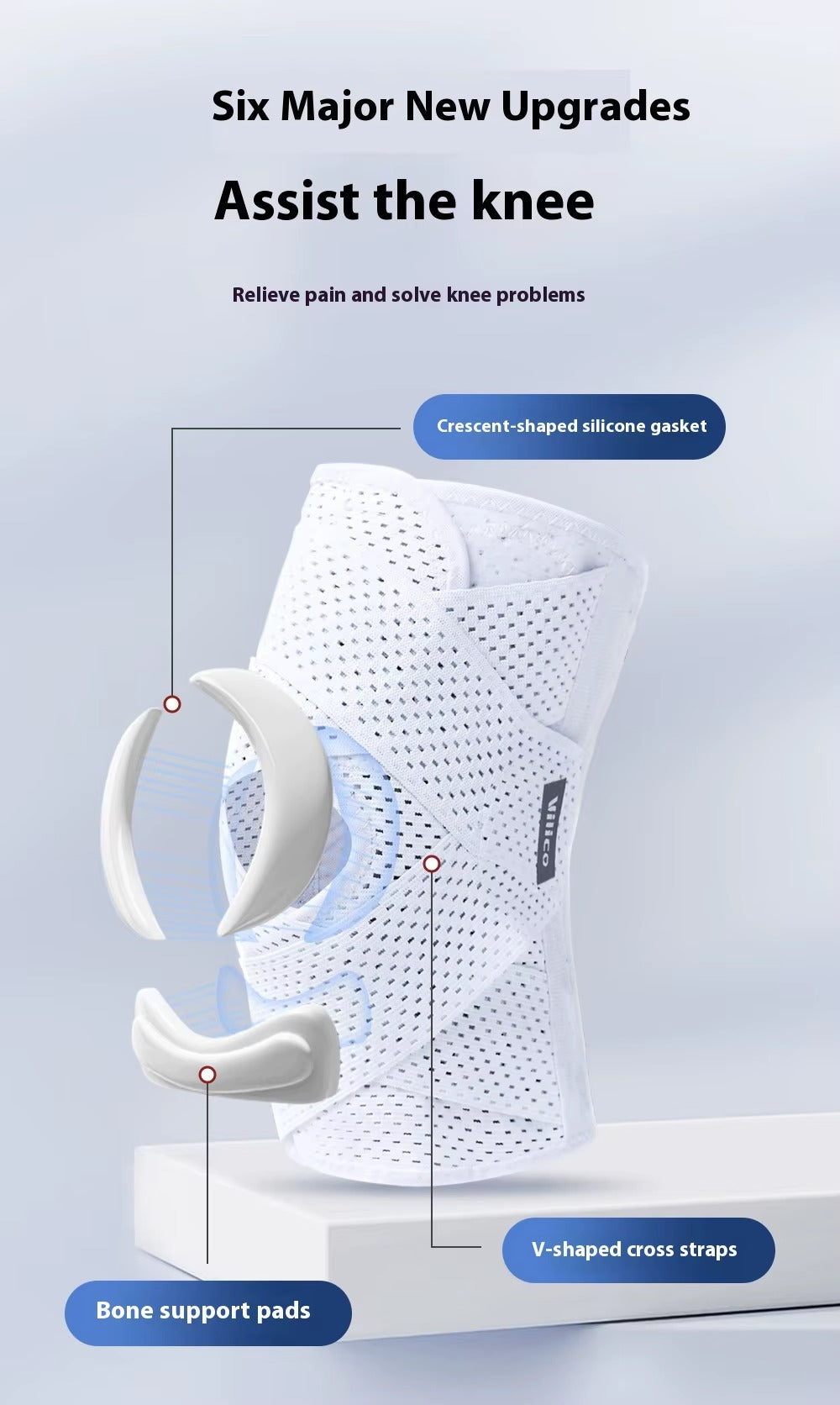 Sixth Generation Professional Protective Knee Brace Meniscus Patella Strap for Sports Gear Cycling Fitness Safety Gear